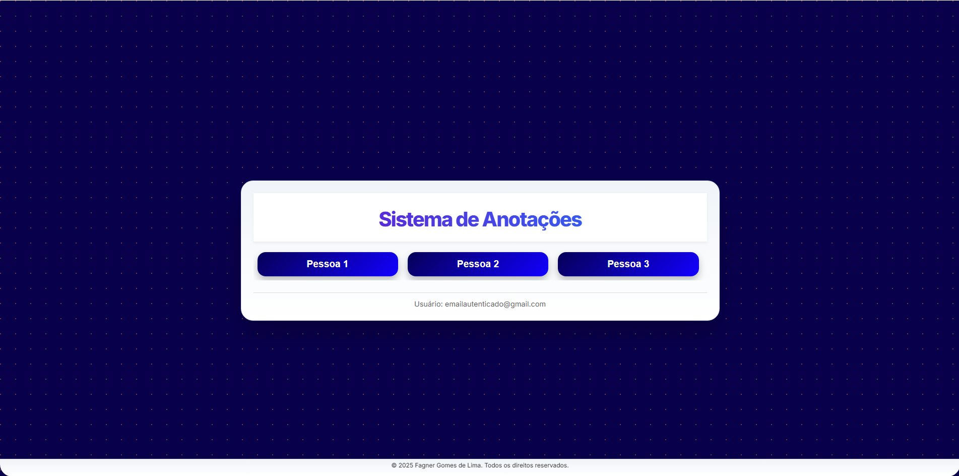 Imagem do Projeto Sistema de Anotações